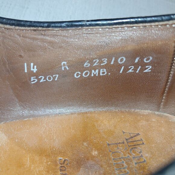 Allen Edmonds Men’s Sanford Leather Cap Toe Derbies Size 14A Made In USA main image 5